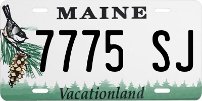 ME license plate 7775SJ