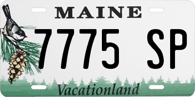 ME license plate 7775SP