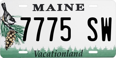 ME license plate 7775SW