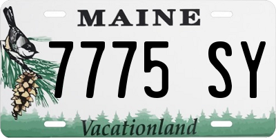 ME license plate 7775SY