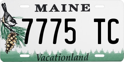 ME license plate 7775TC