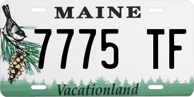 ME license plate 7775TF