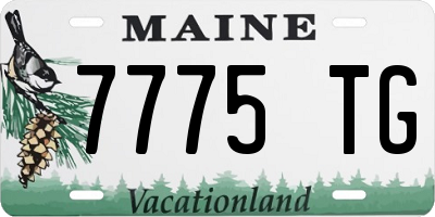 ME license plate 7775TG