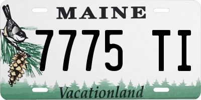 ME license plate 7775TI