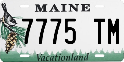 ME license plate 7775TM
