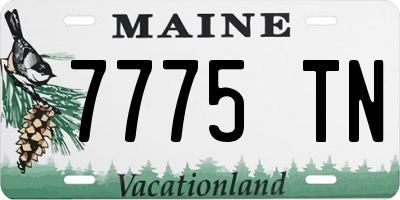 ME license plate 7775TN