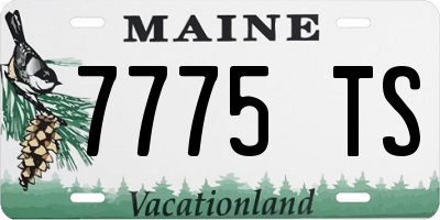 ME license plate 7775TS