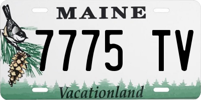 ME license plate 7775TV
