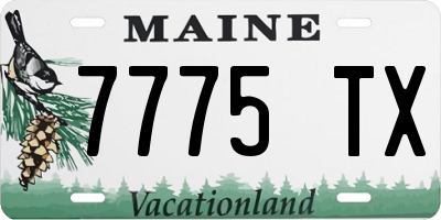 ME license plate 7775TX