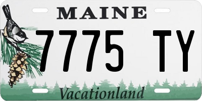ME license plate 7775TY