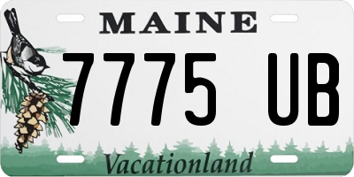 ME license plate 7775UB
