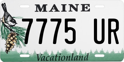 ME license plate 7775UR