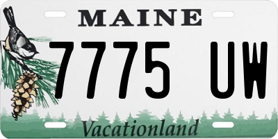 ME license plate 7775UW