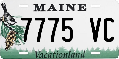 ME license plate 7775VC