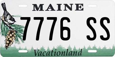 ME license plate 7776SS