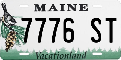 ME license plate 7776ST