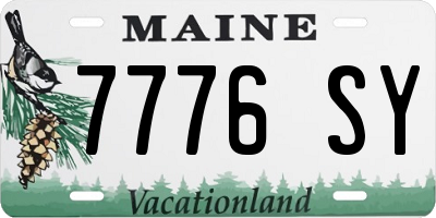ME license plate 7776SY