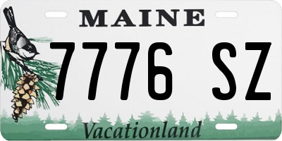 ME license plate 7776SZ