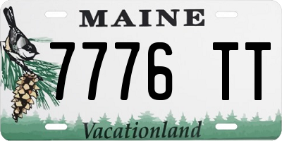 ME license plate 7776TT