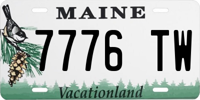 ME license plate 7776TW