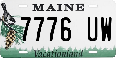 ME license plate 7776UW