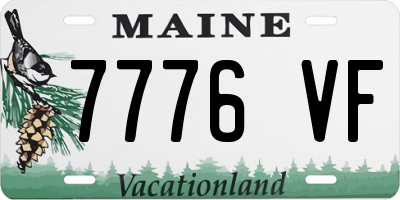 ME license plate 7776VF