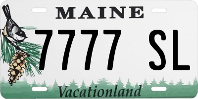 ME license plate 7777SL