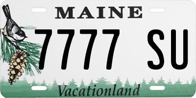 ME license plate 7777SU