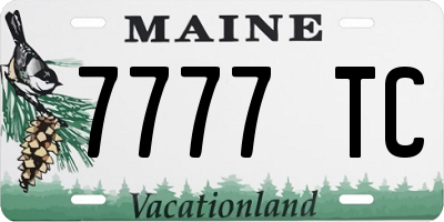 ME license plate 7777TC