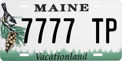 ME license plate 7777TP