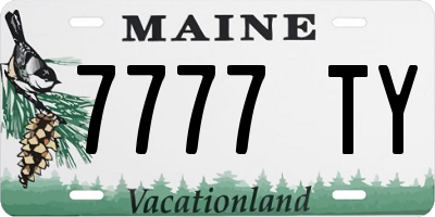 ME license plate 7777TY
