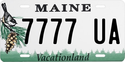 ME license plate 7777UA