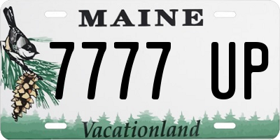 ME license plate 7777UP