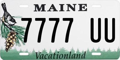 ME license plate 7777UU