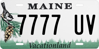 ME license plate 7777UV