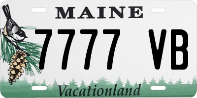 ME license plate 7777VB