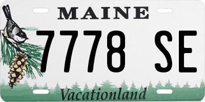ME license plate 7778SE