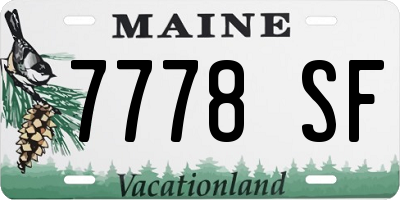 ME license plate 7778SF