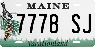 ME license plate 7778SJ
