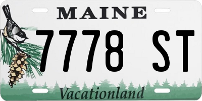 ME license plate 7778ST