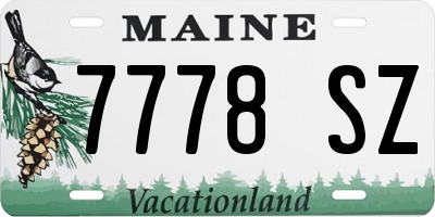 ME license plate 7778SZ