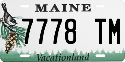ME license plate 7778TM