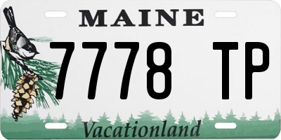 ME license plate 7778TP