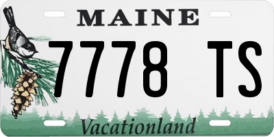 ME license plate 7778TS