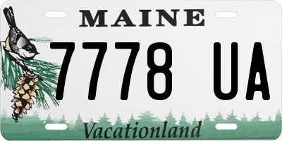 ME license plate 7778UA