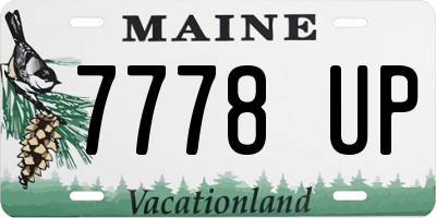 ME license plate 7778UP