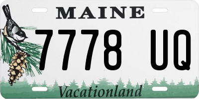 ME license plate 7778UQ