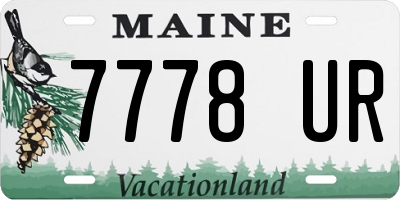 ME license plate 7778UR