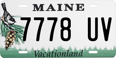 ME license plate 7778UV