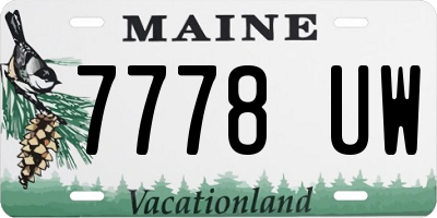 ME license plate 7778UW